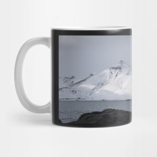 Mountain Covered in Snow in Iceland Photograph Mug